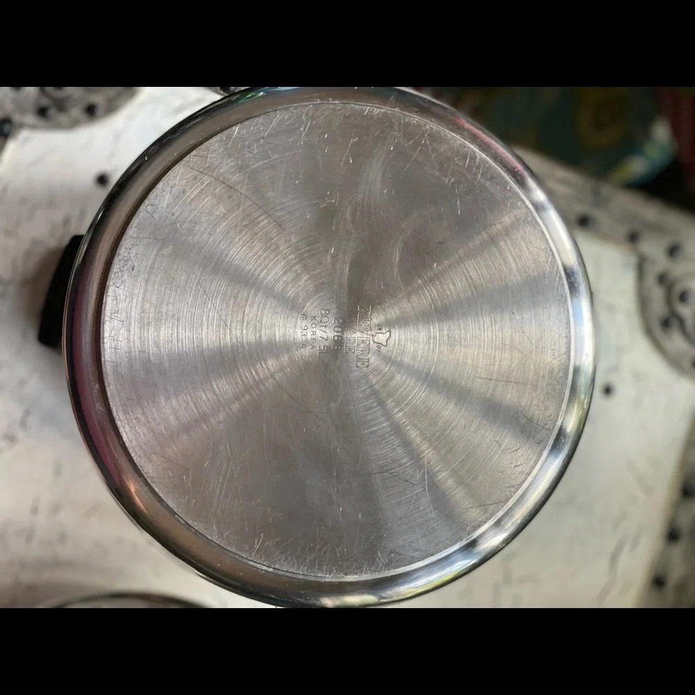8 Qt Revere Ware Stainless Steel Stock Pot and Lid